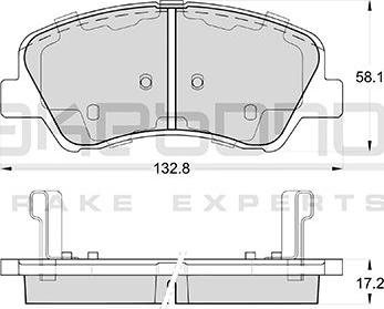 Akebono AN-8219WK - Brake Pad Set, disc brake autospares.lv