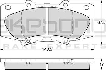 Akebono AN-8221WK - Brake Pad Set, disc brake autospares.lv