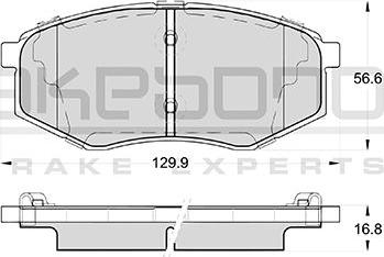 Akebono AN-8222WK - Brake Pad Set, disc brake autospares.lv