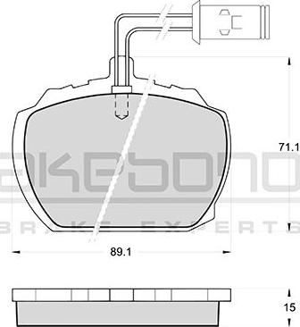 Akebono AN-3994K - Brake Pad Set, disc brake autospares.lv