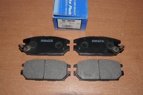 Akebono AN-348WK - Brake Pad Set, disc brake autospares.lv