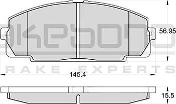 Akebono AN-247KE - Brake Pad Set, disc brake autospares.lv