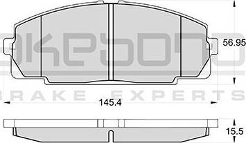 Akebono AN-247K - Brake Pad Set, disc brake autospares.lv