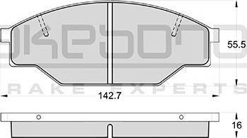 Akebono AN-267K - Brake Pad Set, disc brake autospares.lv