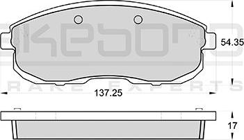 Akebono AN-279WKE - Brake Pad Set, disc brake autospares.lv