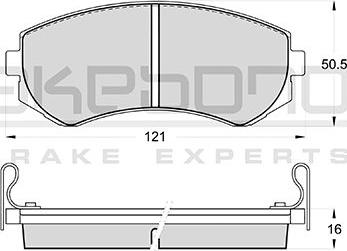 Akebono AN-277WKE - Brake Pad Set, disc brake autospares.lv