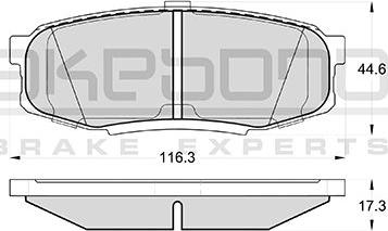 Akebono AN-756KE - Brake Pad Set, disc brake autospares.lv