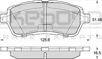 Akebono AN-753WK - Brake Pad Set, disc brake autospares.lv