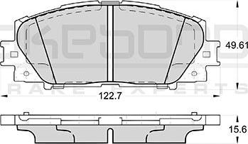 4U Autoparts 37691TY - Brake Pad Set, disc brake autospares.lv