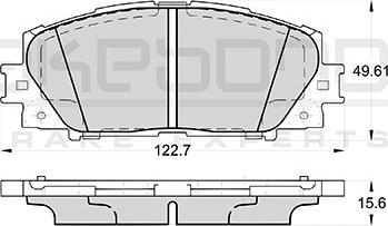 Valeo 606406 - Brake Pad Set, disc brake autospares.lv