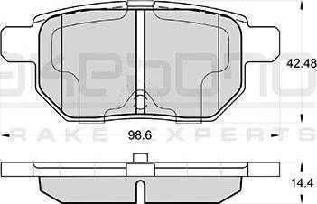 Akebono AN-716WK - Brake Pad Set, disc brake autospares.lv