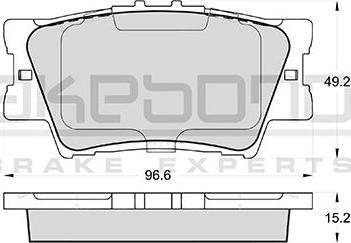 Akebono AN-733KE - Brake Pad Set, disc brake autospares.lv