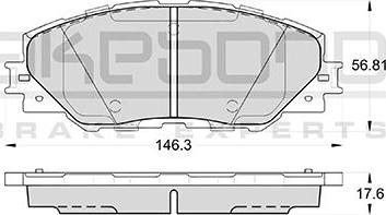 Akebono AN-732KE - Brake Pad Set, disc brake autospares.lv