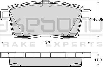 Akebono AN-737K - Brake Pad Set, disc brake autospares.lv