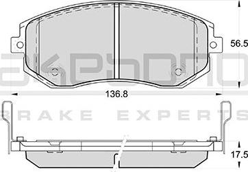 Akebono AN-771WK - Brake Pad Set, disc brake autospares.lv