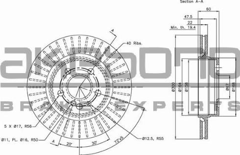 Akebono BN-0903 - Brake Disc autospares.lv