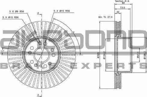 Akebono BN-0902 - Brake Disc autospares.lv