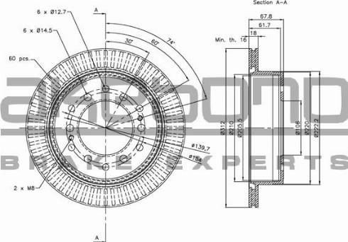 Akebono BN-0912E - Brake Disc autospares.lv