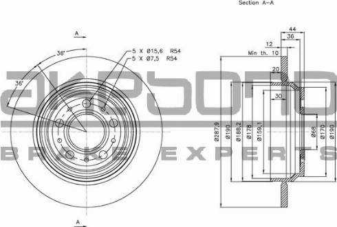 Akebono BN-0988 - Brake Disc autospares.lv