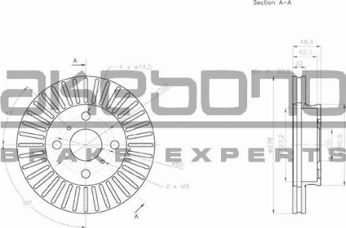 Akebono BN-0971 - Brake Disc autospares.lv