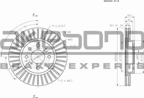 Akebono BN-0493E - Brake Disc autospares.lv