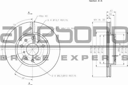 Akebono BN-0409 - Brake Disc autospares.lv