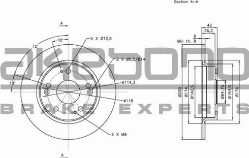 Akebono BN-0404 - Brake Disc autospares.lv