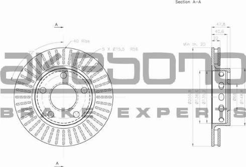 Akebono BN-0594 - Brake Disc autospares.lv