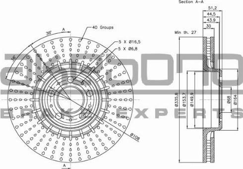 Akebono BN-0595 - Brake Disc autospares.lv