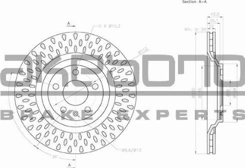 Akebono BN-0544 - Brake Disc autospares.lv