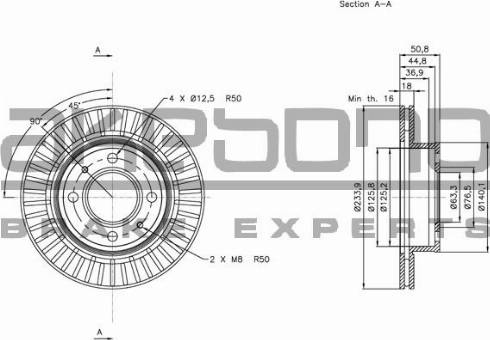 Akebono BN-0512 - Brake Disc autospares.lv