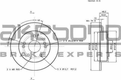 Akebono BN-0582 - Brake Disc autospares.lv