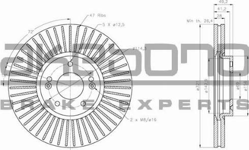 Akebono BN-0658 - Brake Disc autospares.lv