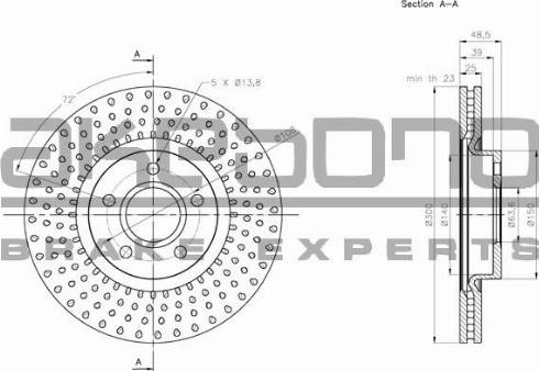 Akebono BN-0665 - Brake Disc autospares.lv