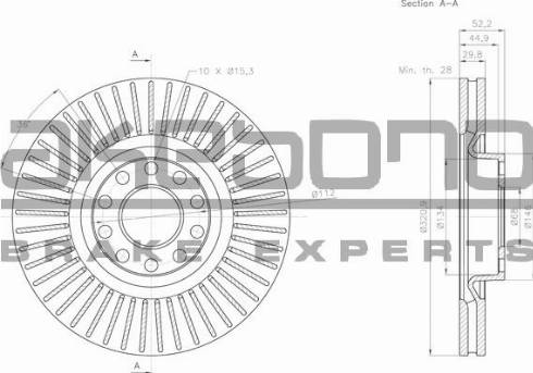 Akebono BN-0602E - Brake Disc autospares.lv