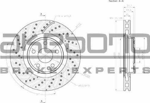 Akebono BN-0638E - Brake Disc autospares.lv