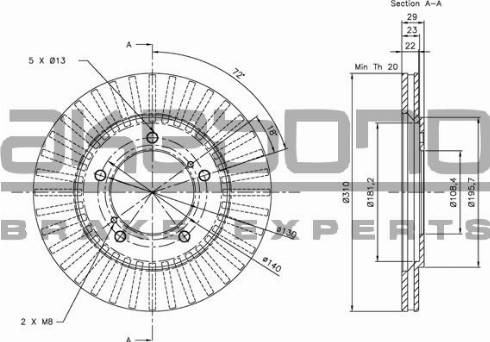 Akebono BN-0679 - Brake Disc autospares.lv