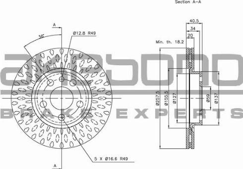 Akebono BN-0674 - Brake Disc autospares.lv