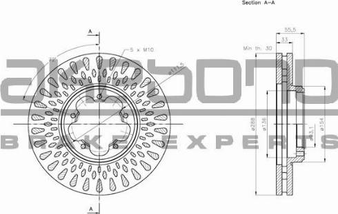 Akebono BN-0676E - Brake Disc autospares.lv