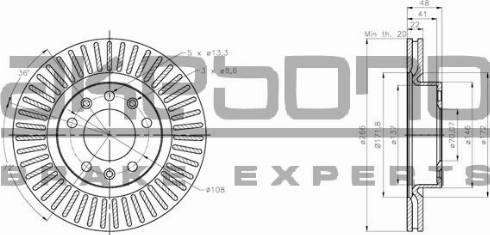 Akebono BN-0671 - Brake Disc autospares.lv