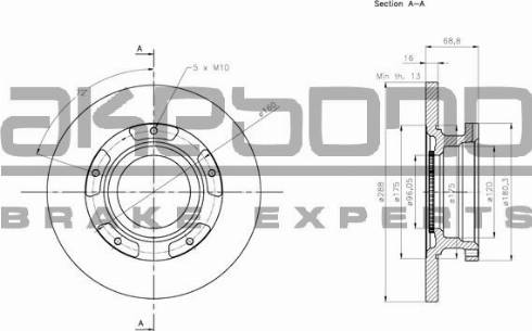 Akebono BN-0677 - Brake Disc autospares.lv