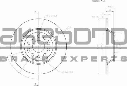 Akebono BN-0061 - Brake Disc autospares.lv