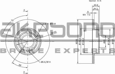 Akebono BN-0004 - Brake Disc autospares.lv