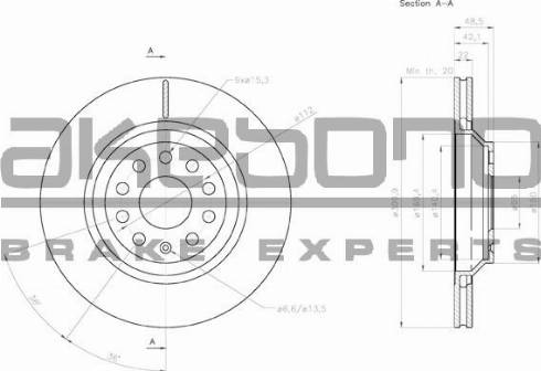 Akebono BN-0017 - Brake Disc autospares.lv