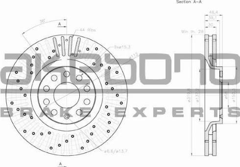 Akebono BN-0082 - Brake Disc autospares.lv