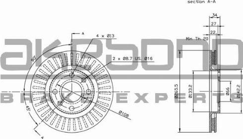 Akebono BN-0028 - Brake Disc autospares.lv