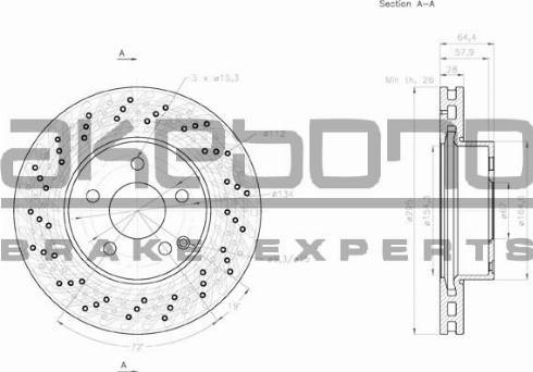 Akebono BN-0078 - Brake Disc autospares.lv