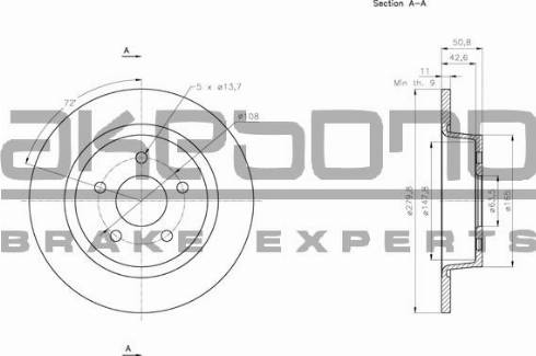 Akebono BN-0191 - Brake Disc autospares.lv