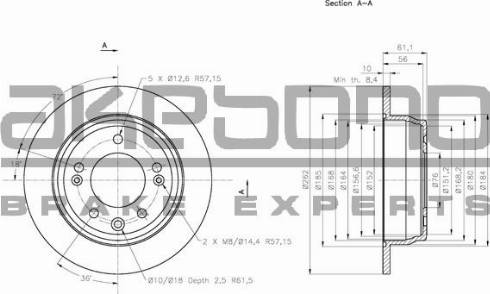 Akebono BN-0118 - Brake Disc autospares.lv