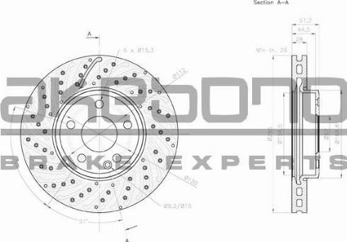 Akebono BN-0139E - Brake Disc autospares.lv